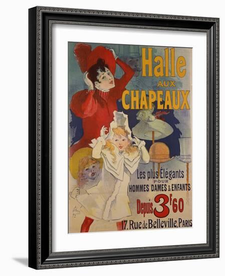 Halle aux Chapeaux, circa 1892-Jules Chéret-Framed Giclee Print