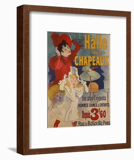 Halle aux Chapeaux, circa 1892-Jules Chéret-Framed Premium Giclee Print