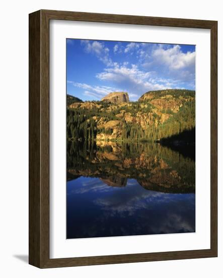 Hallett Peak in Bear Lake, Rocky Mountains National Park, Colorado, USA-Adam Jones-Framed Photographic Print