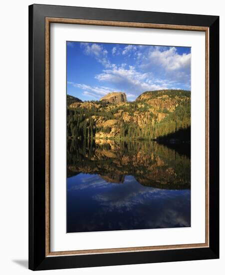 Hallett Peak in Bear Lake, Rocky Mountains National Park, Colorado, USA-Adam Jones-Framed Photographic Print