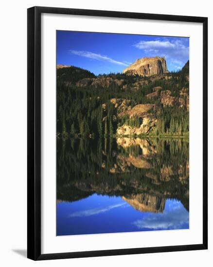 Hallett Peak in Bear Lake, Rocky Mountains National Park, Colorado, USA-Adam Jones-Framed Photographic Print