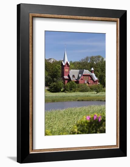 Halleviksstrands Kyrka Church, Halleviksstrand, Orust, Bohuslan Coast, Southwest Sweden, Sweden-Stuart Black-Framed Photographic Print