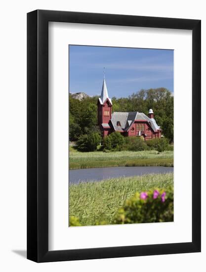 Halleviksstrands Kyrka Church, Halleviksstrand, Orust, Bohuslan Coast, Southwest Sweden, Sweden-Stuart Black-Framed Photographic Print