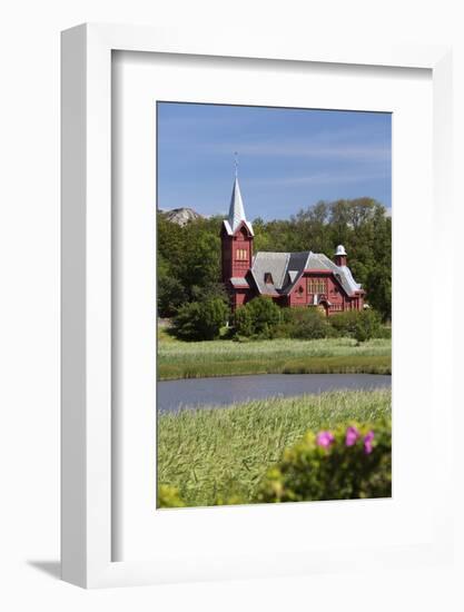 Halleviksstrands Kyrka Church, Halleviksstrand, Orust, Bohuslan Coast, Southwest Sweden, Sweden-Stuart Black-Framed Photographic Print