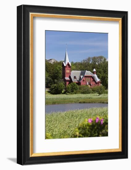 Halleviksstrands Kyrka Church, Halleviksstrand, Orust, Bohuslan Coast, Southwest Sweden, Sweden-Stuart Black-Framed Photographic Print