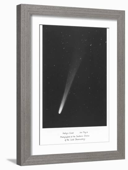 Halley's Comet Photograph-null-Framed Art Print