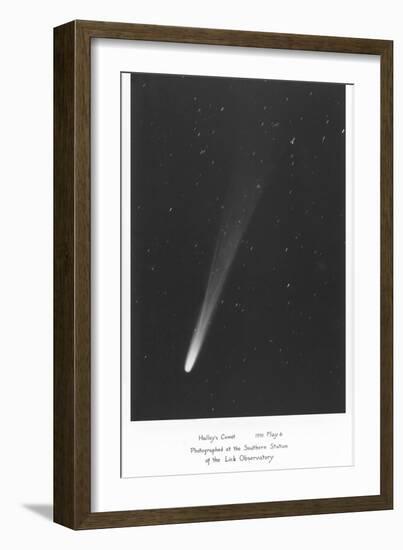 Halley's Comet Photograph-null-Framed Art Print