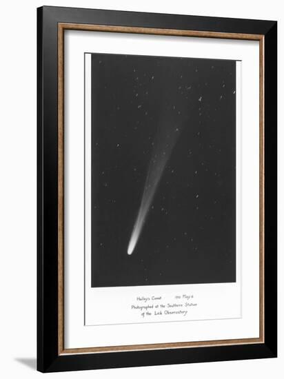 Halley's Comet Photograph-null-Framed Art Print