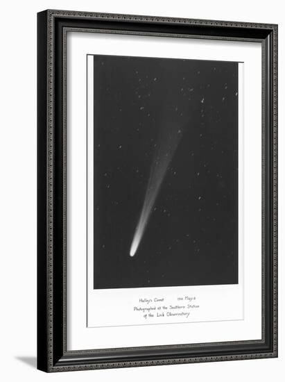 Halley's Comet Photograph-null-Framed Art Print