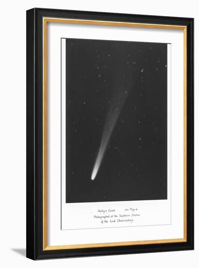 Halley's Comet Photograph-null-Framed Art Print