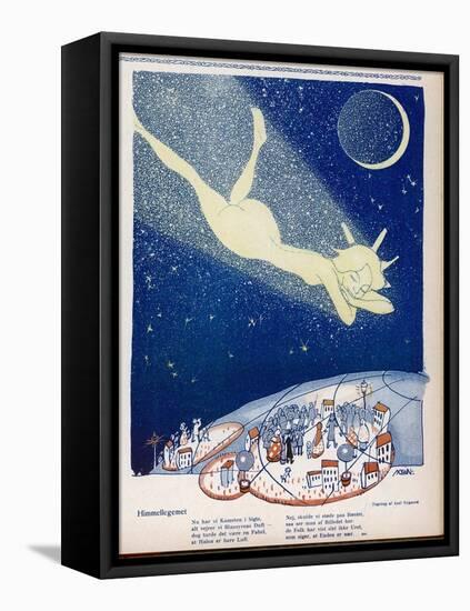 Halley's Comet Soars Over Denmark-Axel Nygaard-Framed Stretched Canvas