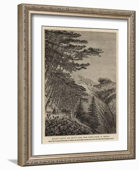 Halley's Mount and Hutt's Gate, from Woody Ridge, St Helena-null-Framed Giclee Print