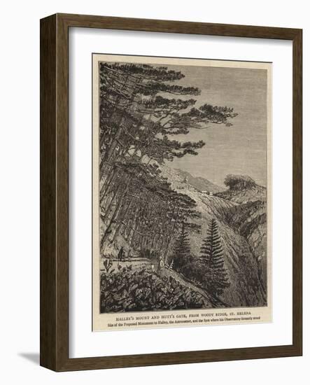 Halley's Mount and Hutt's Gate, from Woody Ridge, St Helena-null-Framed Giclee Print