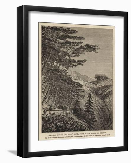 Halley's Mount and Hutt's Gate, from Woody Ridge, St Helena-null-Framed Giclee Print