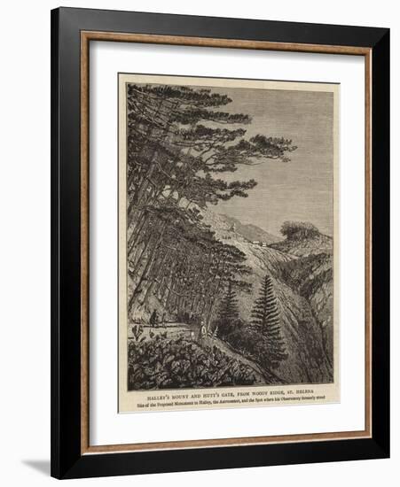 Halley's Mount and Hutt's Gate, from Woody Ridge, St Helena-null-Framed Giclee Print