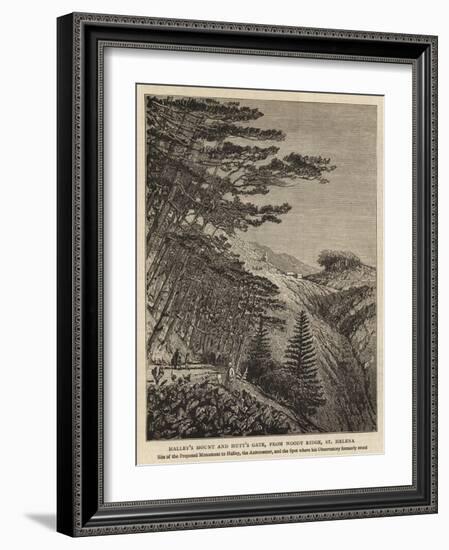 Halley's Mount and Hutt's Gate, from Woody Ridge, St Helena-null-Framed Giclee Print