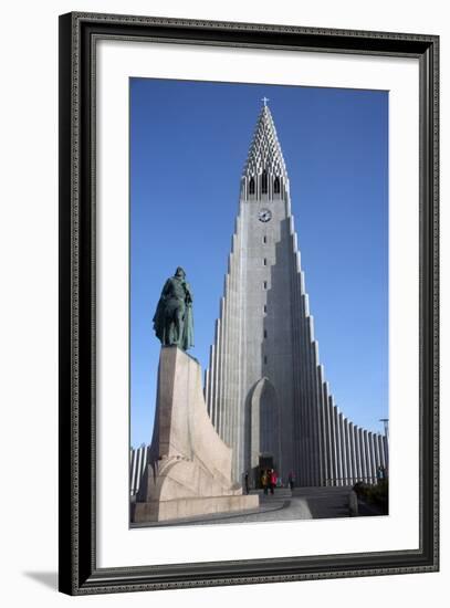 Hallgrimskirja Church, Reykjavik, Iceland, Polar Regions-Ethel Davies-Framed Photographic Print