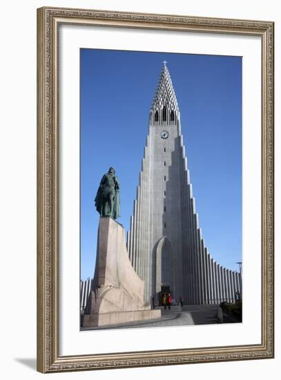 Hallgrimskirja Church, Reykjavik, Iceland, Polar Regions-Ethel Davies-Framed Photographic Print