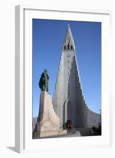 Hallgrimskirja Church, Reykjavik, Iceland, Polar Regions-Ethel Davies-Framed Photographic Print