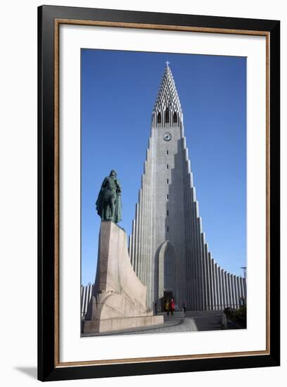 Hallgrimskirja Church, Reykjavik, Iceland, Polar Regions-Ethel Davies-Framed Photographic Print