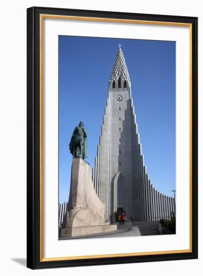 Hallgrimskirja Church, Reykjavik, Iceland, Polar Regions-Ethel Davies-Framed Photographic Print