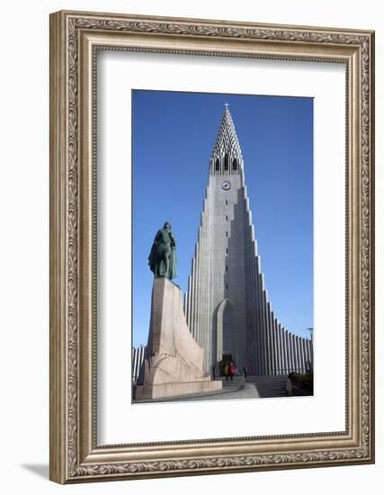 Hallgrimskirja Church, Reykjavik, Iceland, Polar Regions-Ethel Davies-Framed Photographic Print