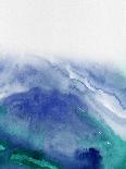 Abstract Blue Ocean Sunset-Hallie Clausen-Art Print