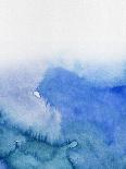 Abstract Blue Watercolor-Hallie Clausen-Art Print