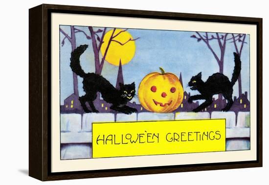 Hallowe'en Greetings-null-Framed Stretched Canvas