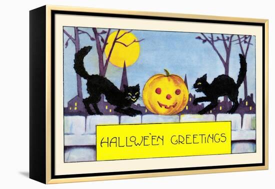 Hallowe'en Greetings-null-Framed Stretched Canvas