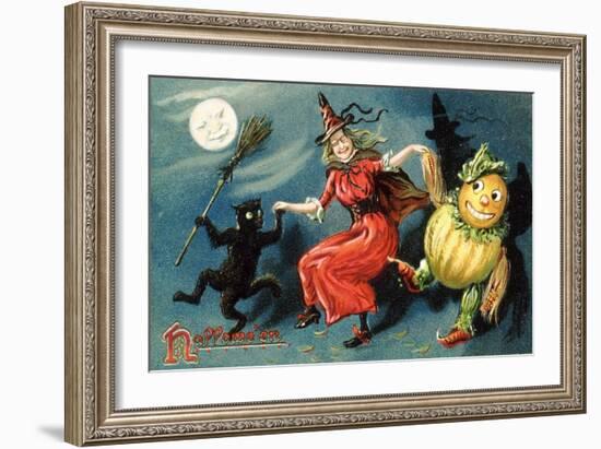 Hallowe'en Postcard-null-Framed Giclee Print