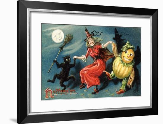 Hallowe'en Postcard-null-Framed Giclee Print