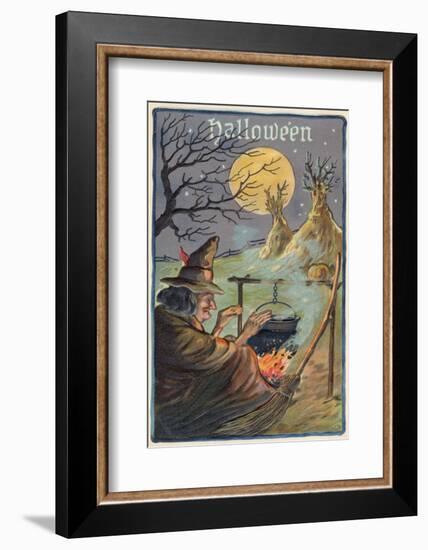 Hallowe'en Witch Works Her Magic-null-Framed Photographic Print