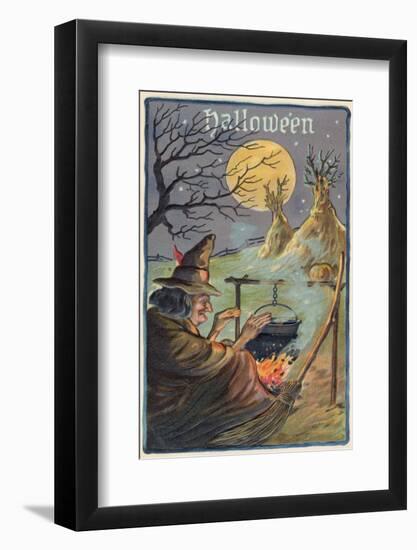 Hallowe'en Witch Works Her Magic-null-Framed Photographic Print