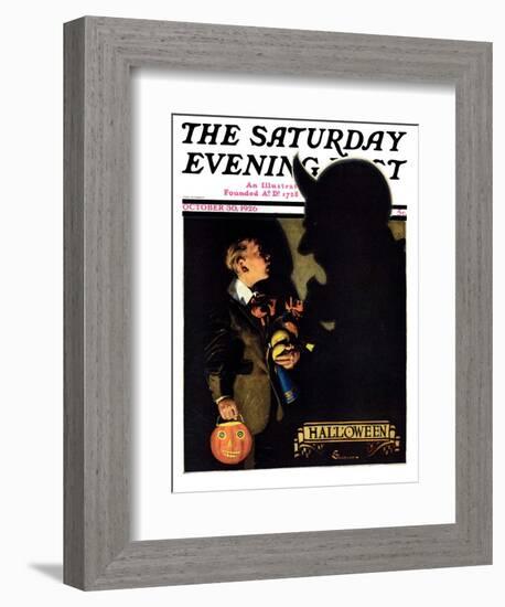 "Halloween, 1926," Saturday Evening Post Cover, October 30, 1926-Edgar Franklin Wittmack-Framed Giclee Print