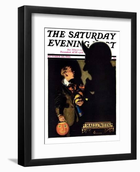 "Halloween, 1926," Saturday Evening Post Cover, October 30, 1926-Edgar Franklin Wittmack-Framed Giclee Print