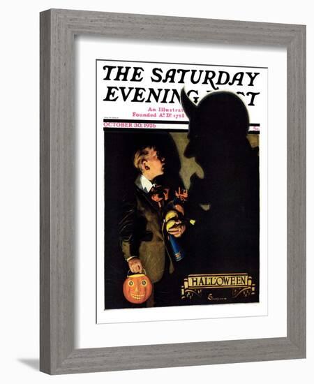 "Halloween, 1926," Saturday Evening Post Cover, October 30, 1926-Edgar Franklin Wittmack-Framed Giclee Print