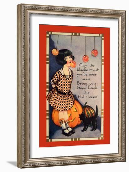 Halloween Apple Bobbing-Vintage Apple Collection-Framed Giclee Print