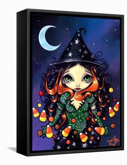 Halloween Art:  Little Candy Witch-Jasmine Becket-Griffith-Framed Stretched Canvas