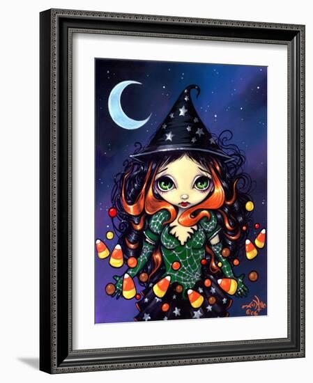 Halloween Art:  Little Candy Witch-Jasmine Becket-Griffith-Framed Art Print