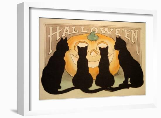 Halloween Black Cats Pumpkin-Vintage Apple Collection-Framed Giclee Print