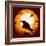 Halloween - Crow in Halloween Night-ori-artiste-Framed Art Print