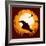 Halloween - Crow in Halloween Night-ori-artiste-Framed Art Print