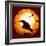 Halloween - Crow in Halloween Night-ori-artiste-Framed Art Print