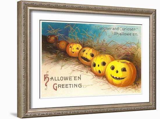 Halloween, Curiouser and Curiouser, Jack O'Lanterns-null-Framed Art Print