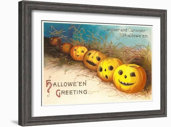 Halloween, Curiouser and Curiouser, Jack O'Lanterns-null-Framed Art Print