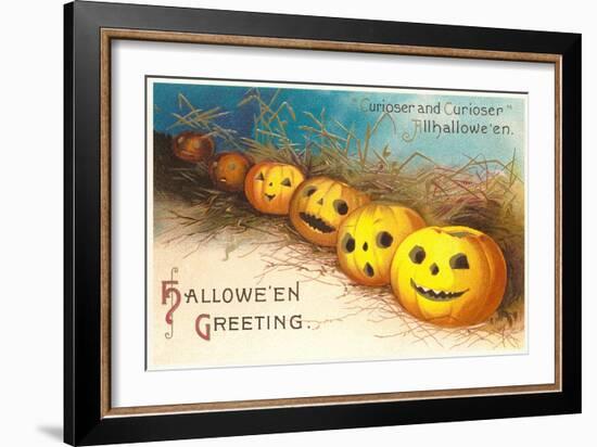 Halloween, Curiouser and Curiouser, Jack O'Lanterns-null-Framed Art Print