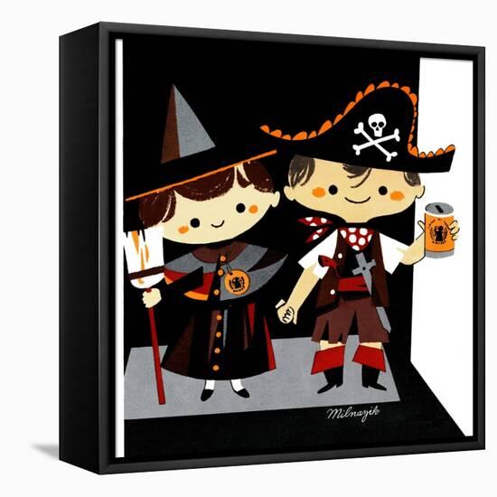 Halloween Friends - Jack & Jill-Bob Milnazik-Framed Premier Image Canvas