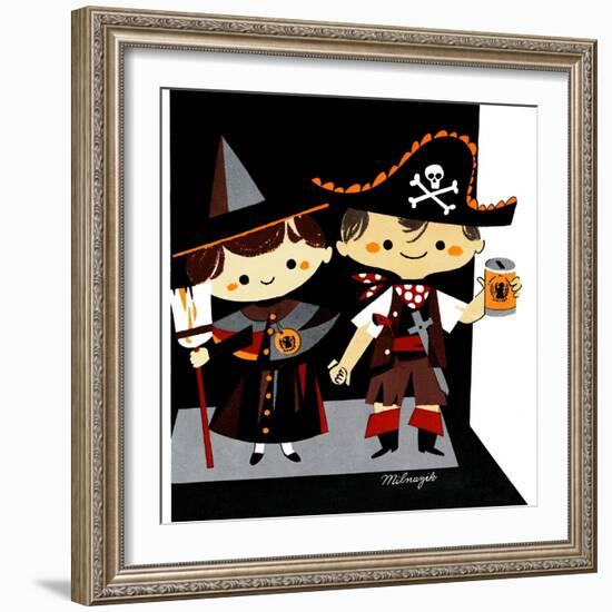 Halloween Friends - Jack & Jill-Bob Milnazik-Framed Giclee Print