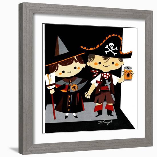 Halloween Friends - Jack & Jill-Bob Milnazik-Framed Giclee Print